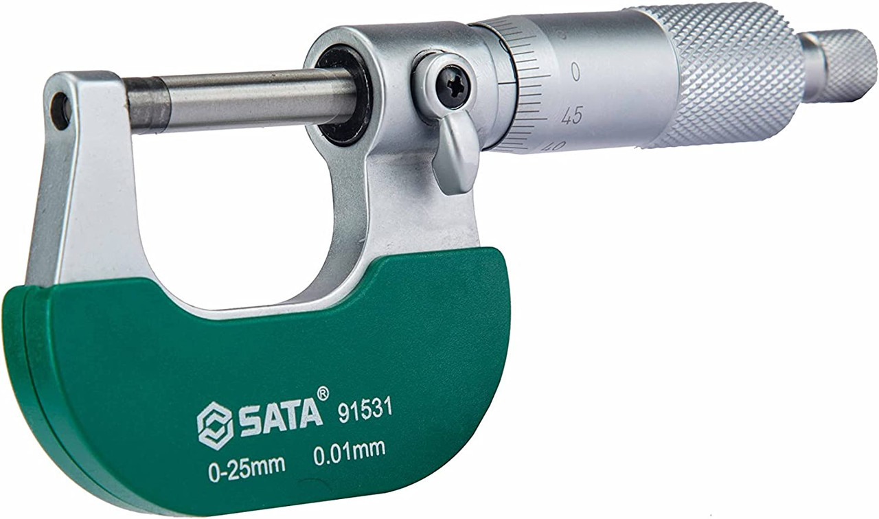 Micrómetro para exteriores 0-25mm rango de 0.01mm